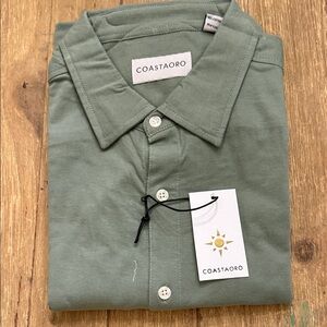 Coastaoro Olive Casual Button Down SL Shirt for Men